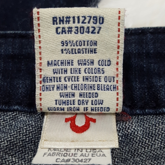 True Religion Straight Leg Jeans Size 24 - Picture 5 of 6